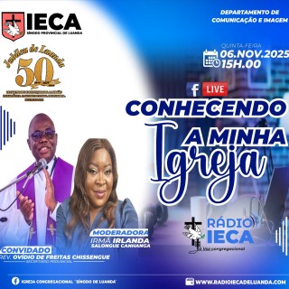 Banner da entrevista com Sr. Secretário Provincial da IECA em Luanda